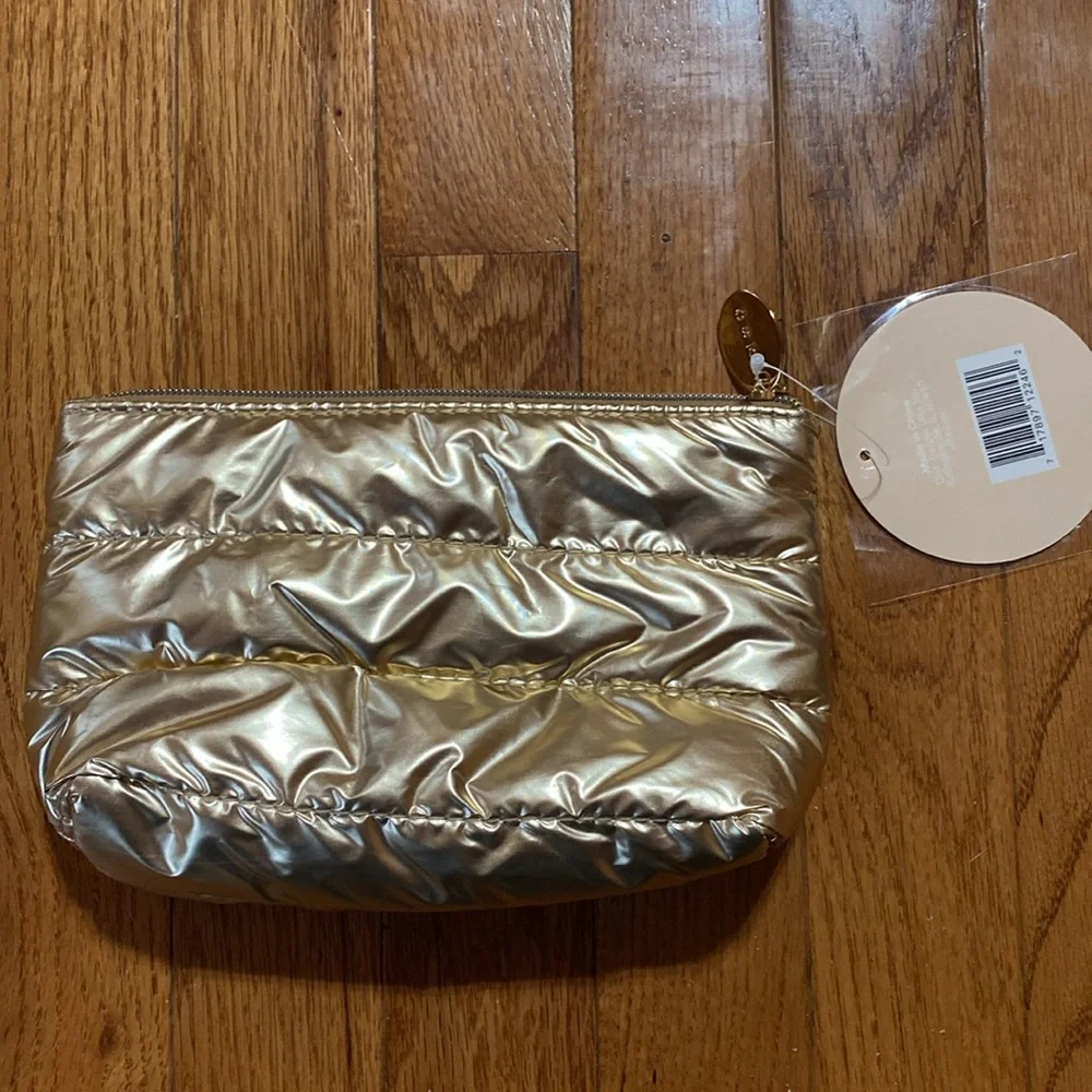 Ulta Beauty Metallic Gold Makeup Bag